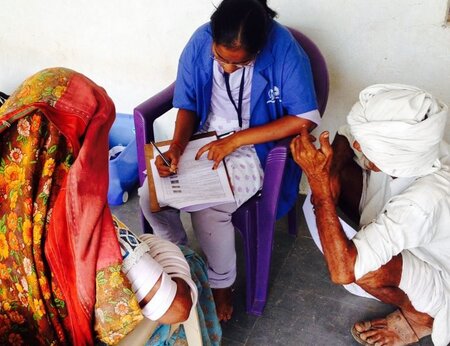 People being interviewed