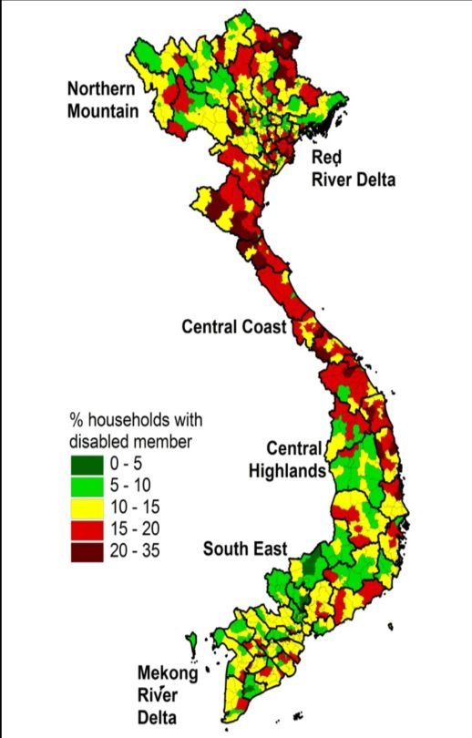 Vietnam disability rates